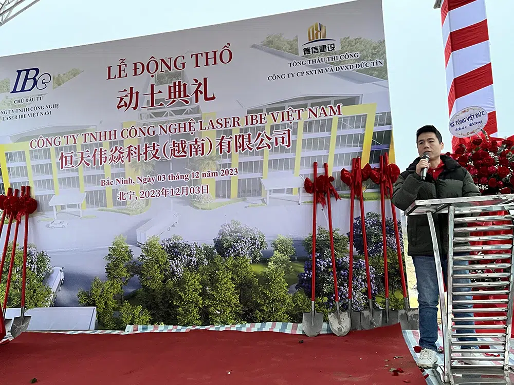 Groundbreaking ceremony for IBe Vietnam II Phase factory.